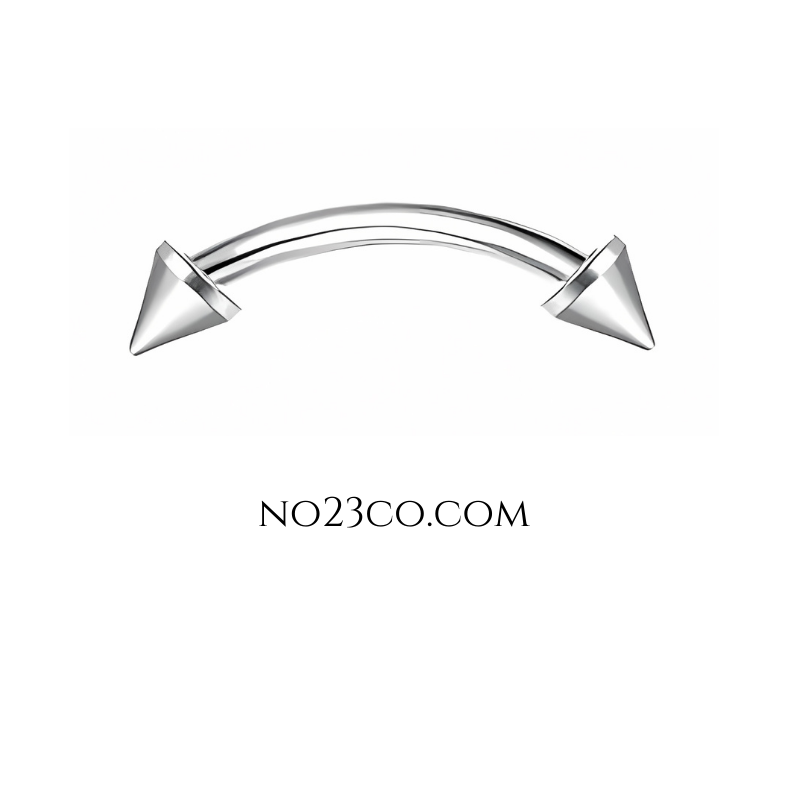 16G Silver Eyebrow Piercing Rook Piercing with Bow Stainless Steel - No23Co