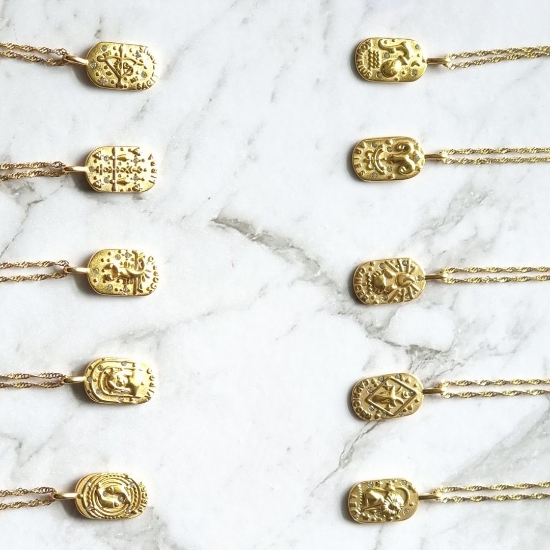 Constellation Necklaces 18K Gold Plated Stainless Steel Hypo-allergenic And Tarnish Free