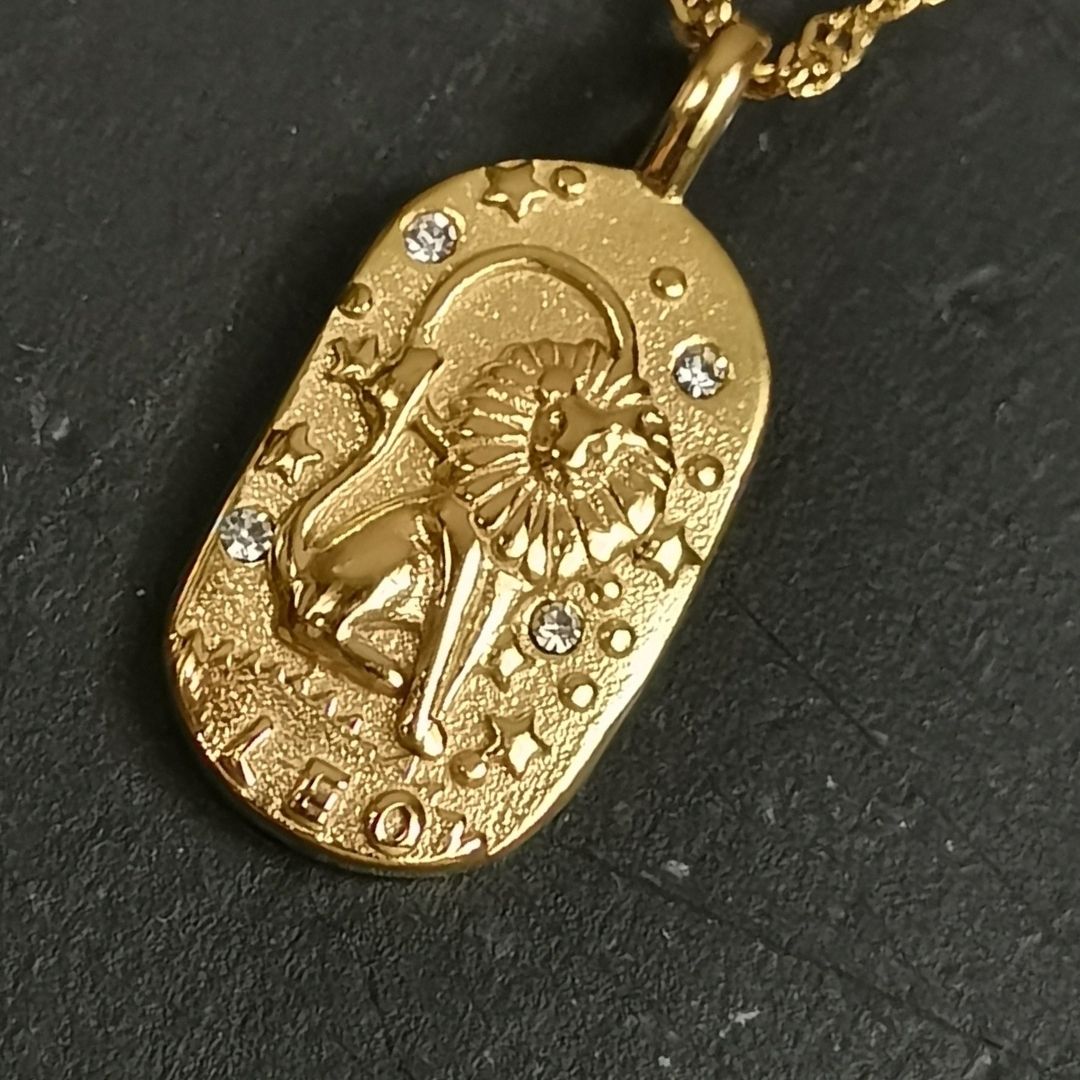 Leo Constellation Necklaces 18K Gold Plated Stainless Steel Hypo-allergenic And Tarnish Free