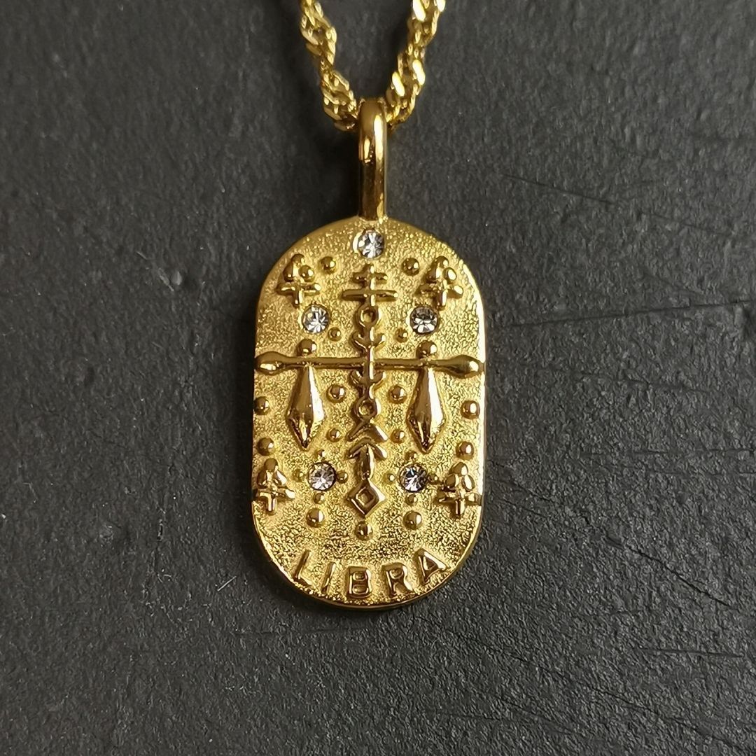 Libra Constellation Necklaces 18K Gold Plated Stainless Steel Hypo-allergenic And Tarnish Free