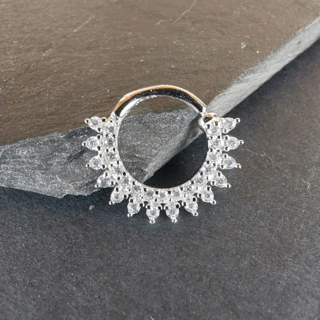 Timeless and stylish 18 gauge daith ring crafted from genuine 925 sterling silver.