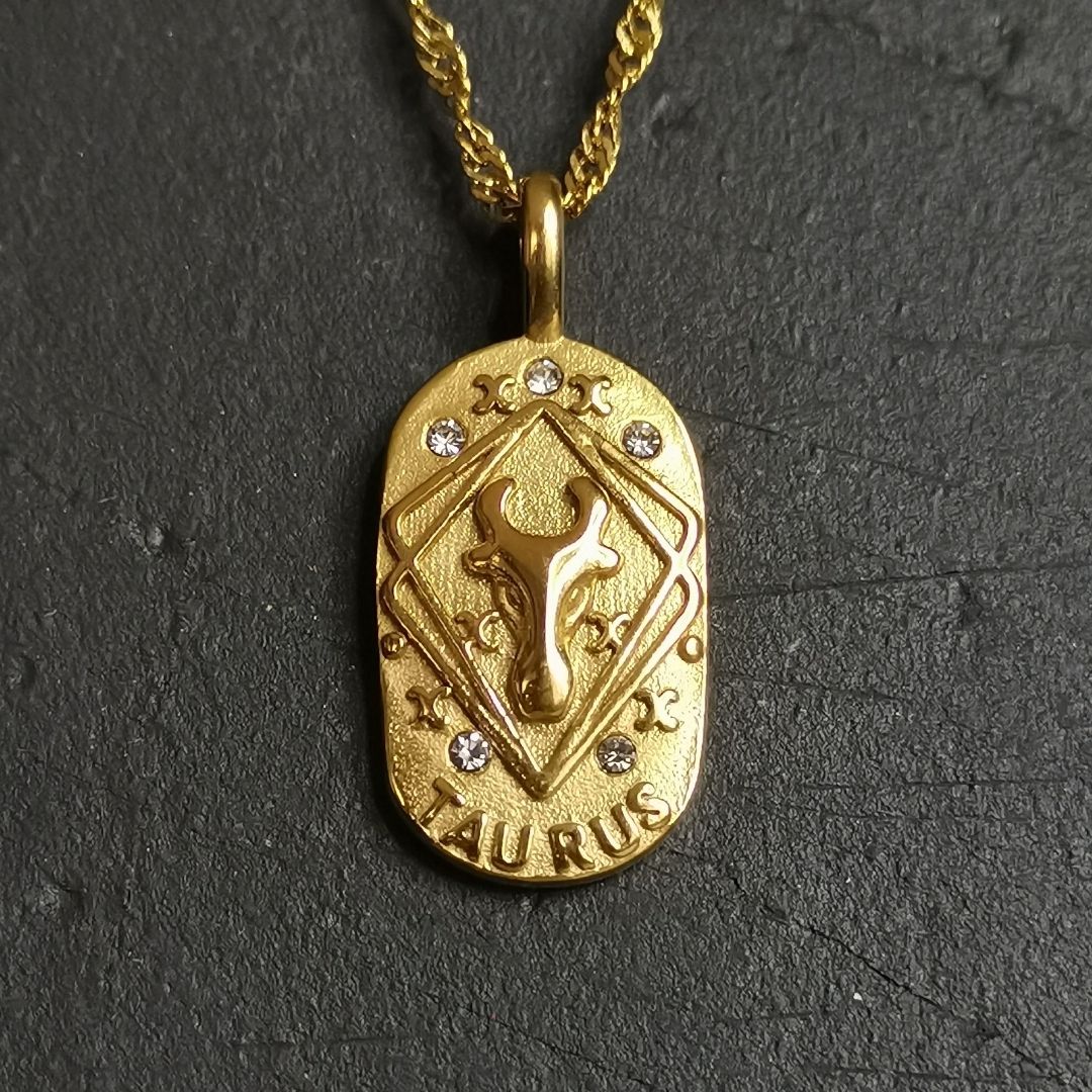 Taurus Constellation Necklaces 18K Gold Plated Stainless Steel Hypo-allergenic And Tarnish Free