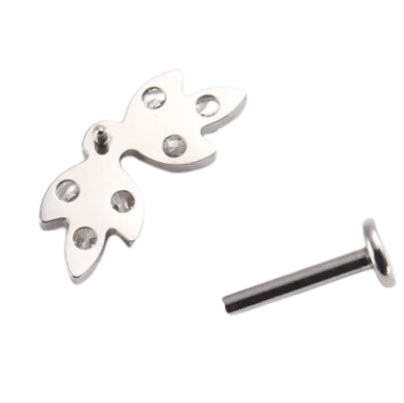 Titanium 16G Conch - Flat - Helix Piercing with Internal Thread - Ear Piercing