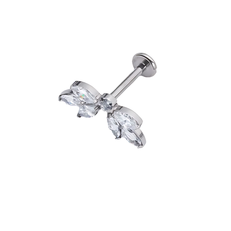 Titanium 16G Conch - Flat - Helix Piercing with Internal Thread - Ear Piercing