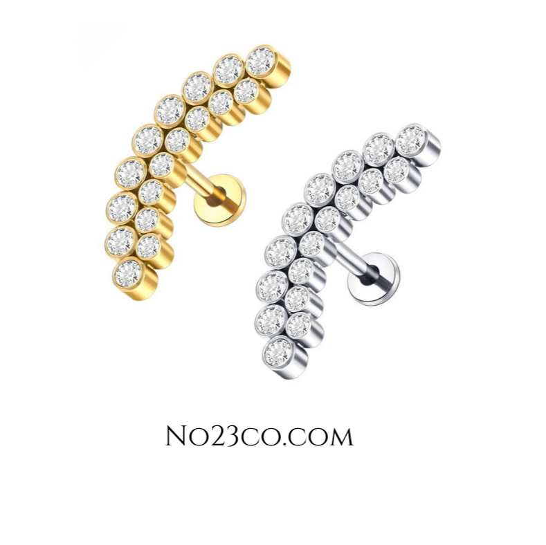 Titanium 16G Conch / Flat / Cartilage Piercing with Internal Thread - Ear Piercing - No23Co