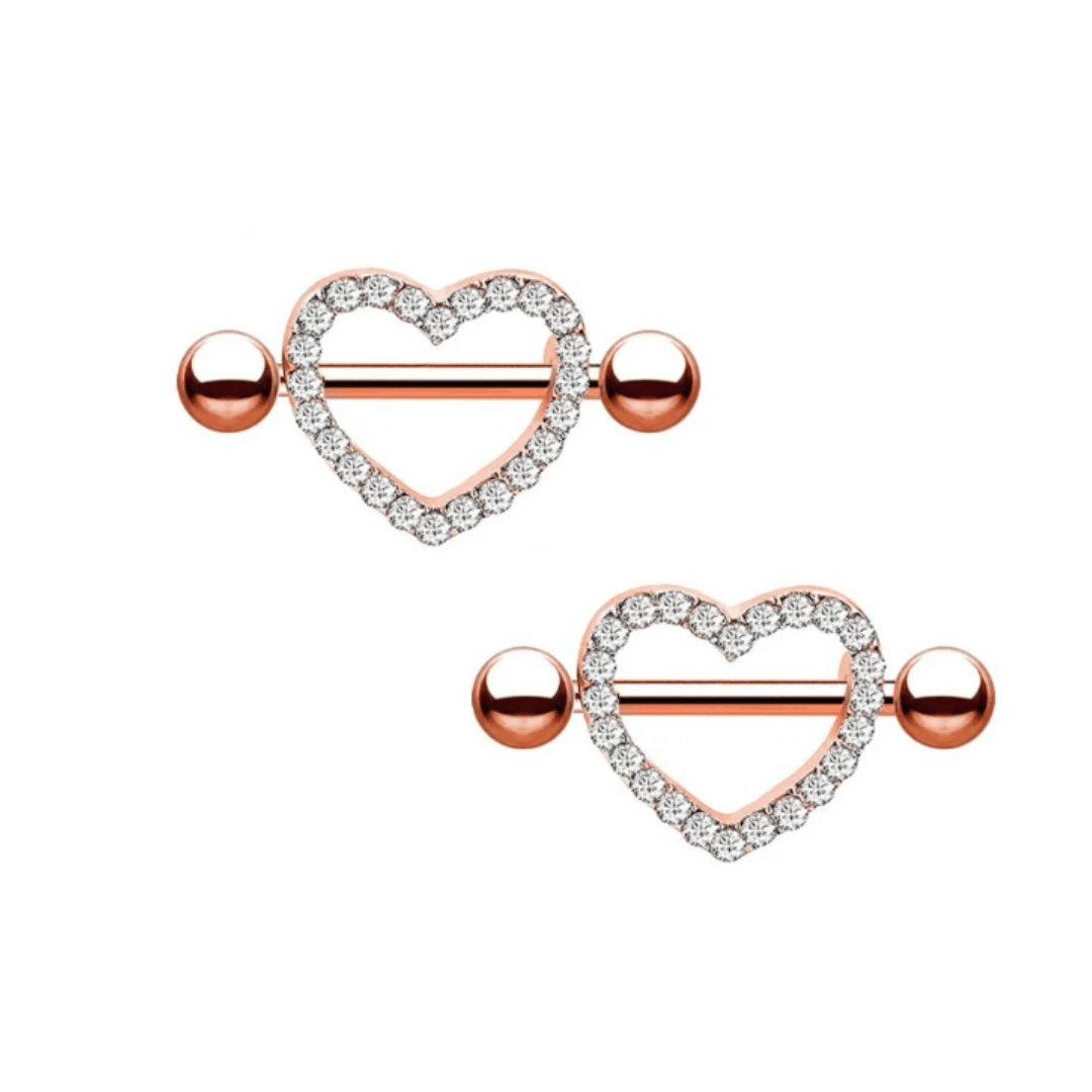 Heart nipple shield piercing on sale