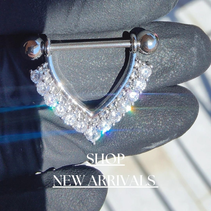 Discover our New Arrivals collection featuring the latest trendy jewelry pieces, including elegant earrings, stylish piercings, and timeless necklaces in gold, silver, and rose gold. Designed with sparkling cubic zirconia, and modern aesthetics.