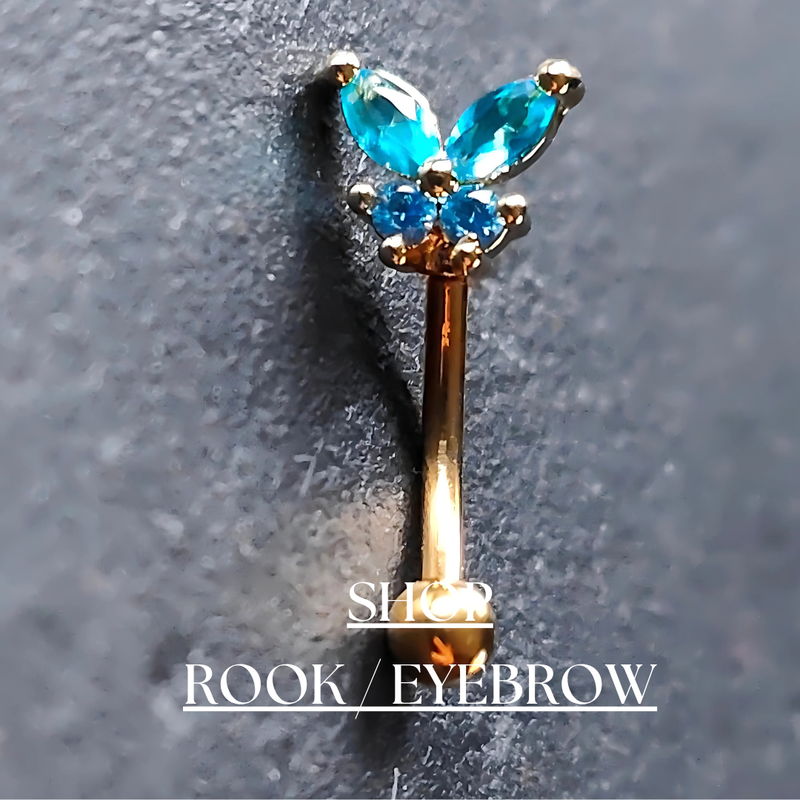 Discover our Eyebrow and Rook Piercing Jewelry Collection, featuring stylish barbells, curved designs, and unique charms in gold, silver, and stainless steel. Perfect for adding an edgy yet elegant touch to your look with high-quality, durable materials.