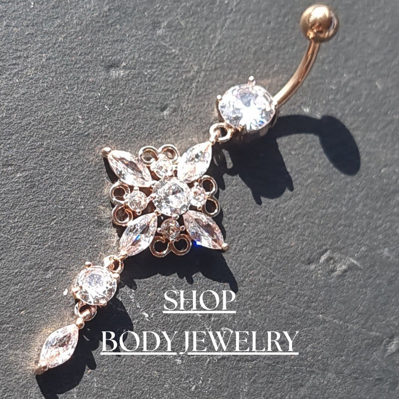 Discover our body jewelry collection of stylish belly rings, nipple piercings, eyebrow bars, rook studs, and more. Crafted from 316L surgical steel and premium stainless steel for comfort, durability, and trend-forward designs.