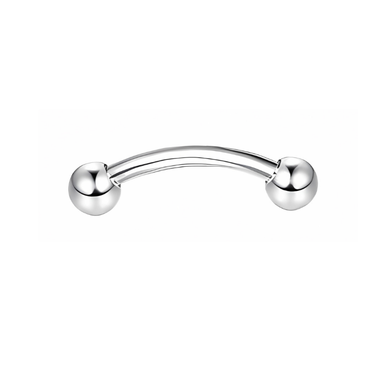 16G Silver Eyebrow Piercing Rook Piercing Stainless Steel with Ball Closures
