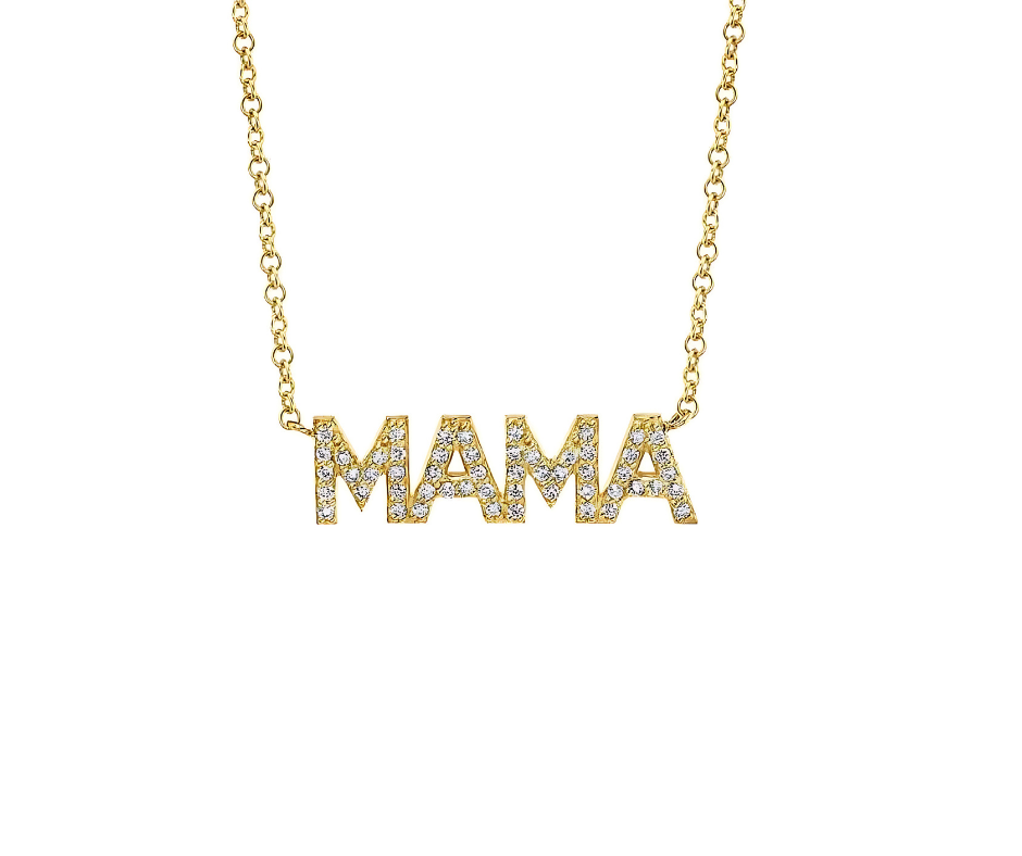 18K Gold Plated 'MAMA' Necklace - 925 Sterling Silver