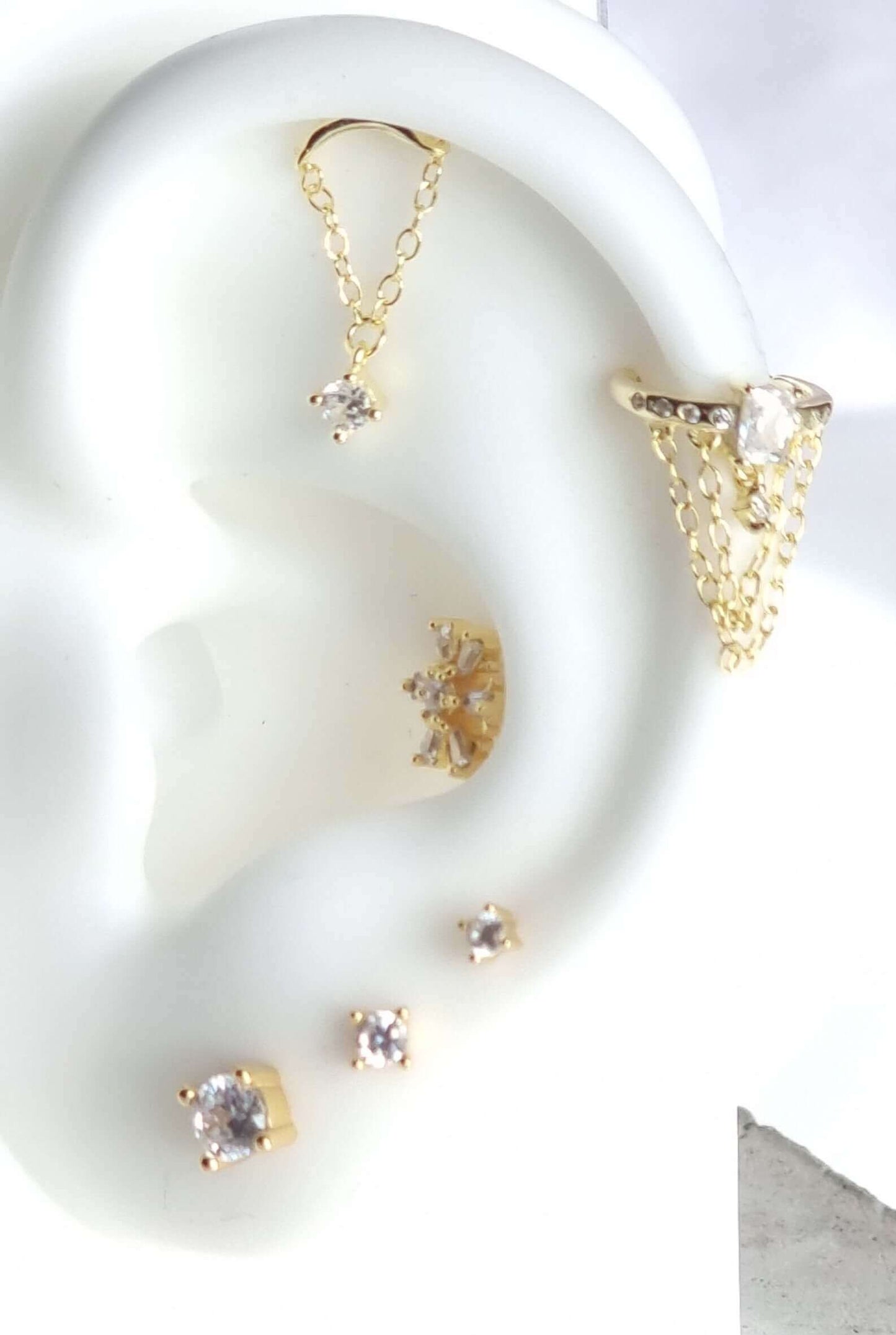 Ear Curation Set 18K Gold Plated 925 Sterling Silver 