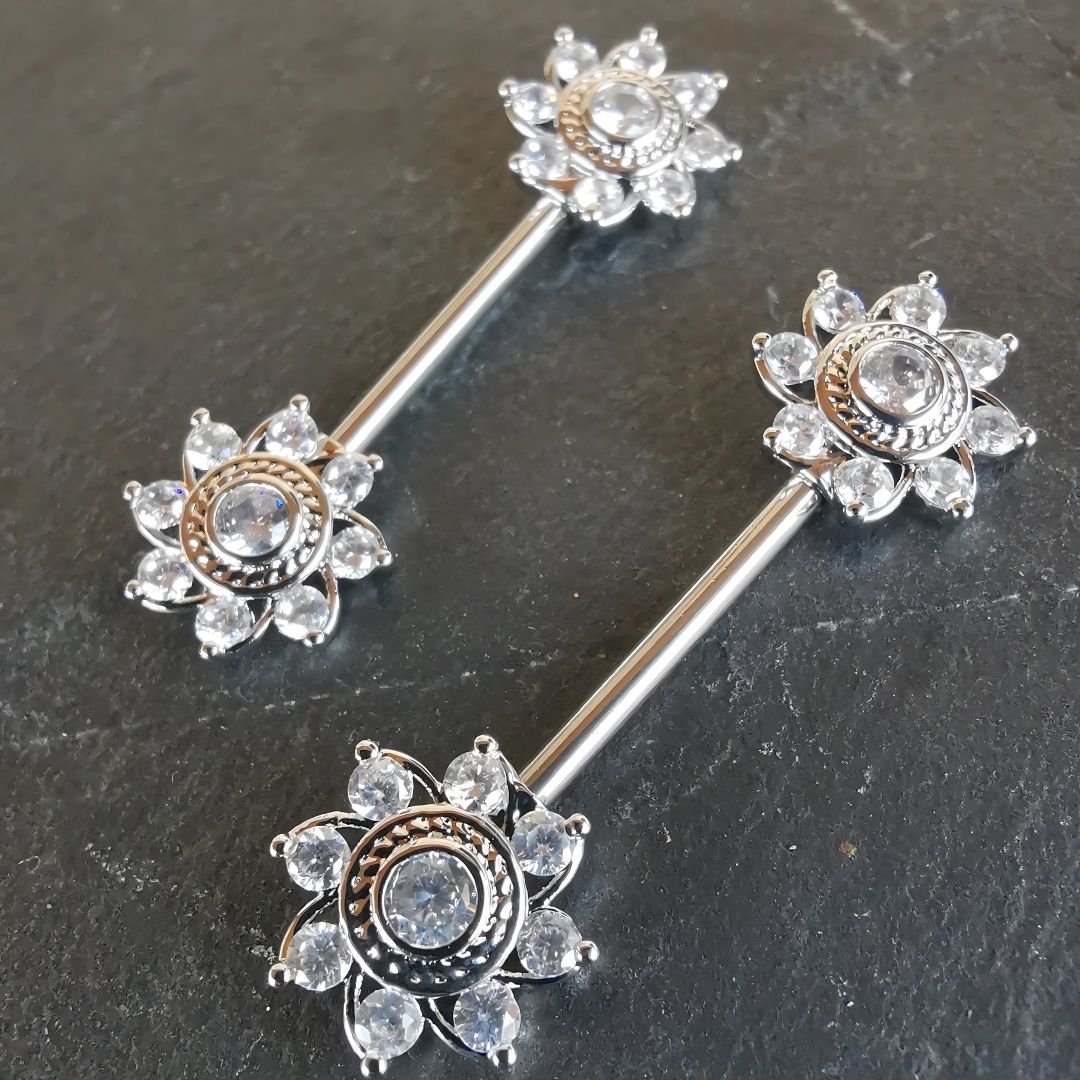 Mandala Nipple Bar Jewelry Piercing 