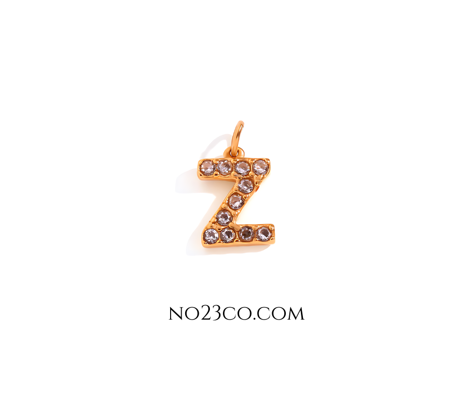 Stainless Steel Gold Plated 18K Letter ''Ζ''